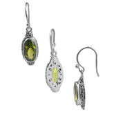 SE-2316-PR Sterling Silver Earring With Peridot Q. Jewelry Bali Designs Inc